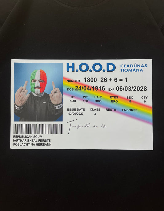 H.O.O.D Tee Black